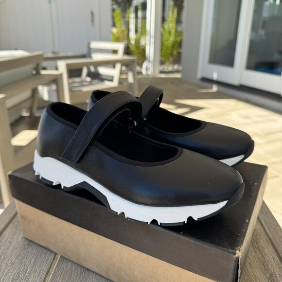 New ALL BLACK MJ Platform Ballet Flats Mary Jane Sneakers Black US 7 / EUR 37 - Picture 11 of 16